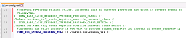 Configuring des-config.yaml Configuring des-config.yaml