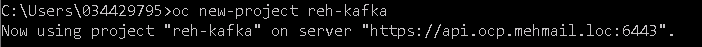Command to create Kafka project Command to create Kafka project