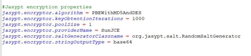 Jasypt configuration Jasypt configuration