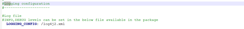 Log Properties Configurations Log Properties Configurations