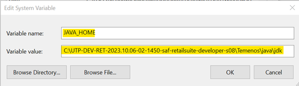 Set the JAVA_HOME Set the JAVA_HOME