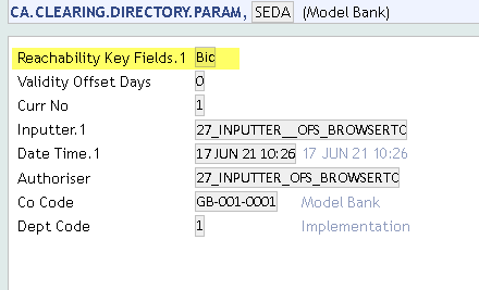 SEDA record configuration
