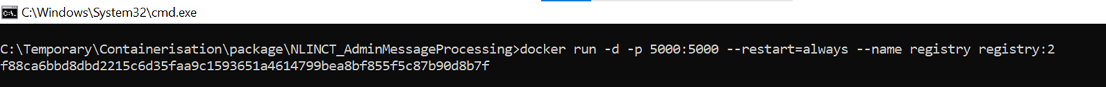 Start a local docker registry server Start a local docker registry server