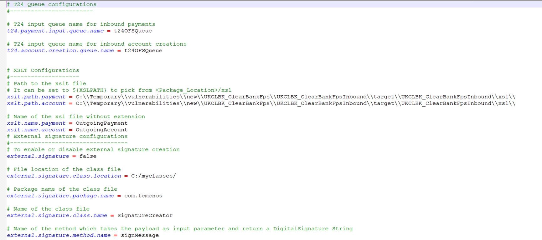 Application properties file configurations Application properties file configurations