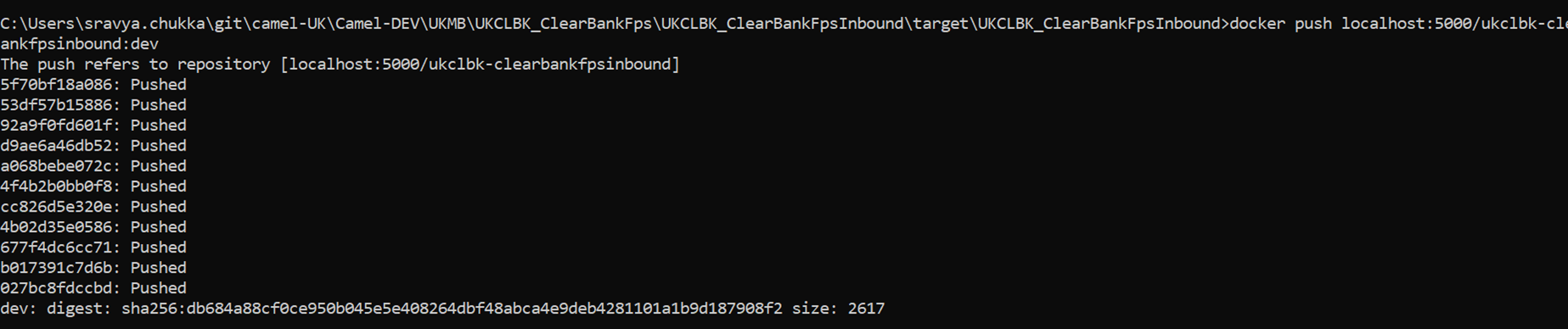 Push the images Push the images