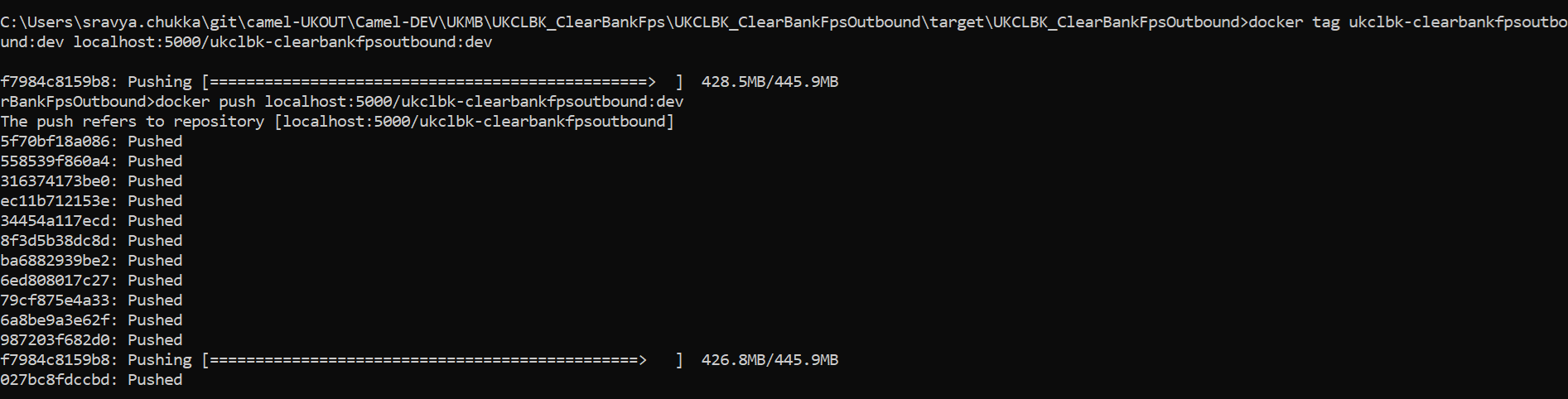 Push the images Push the images