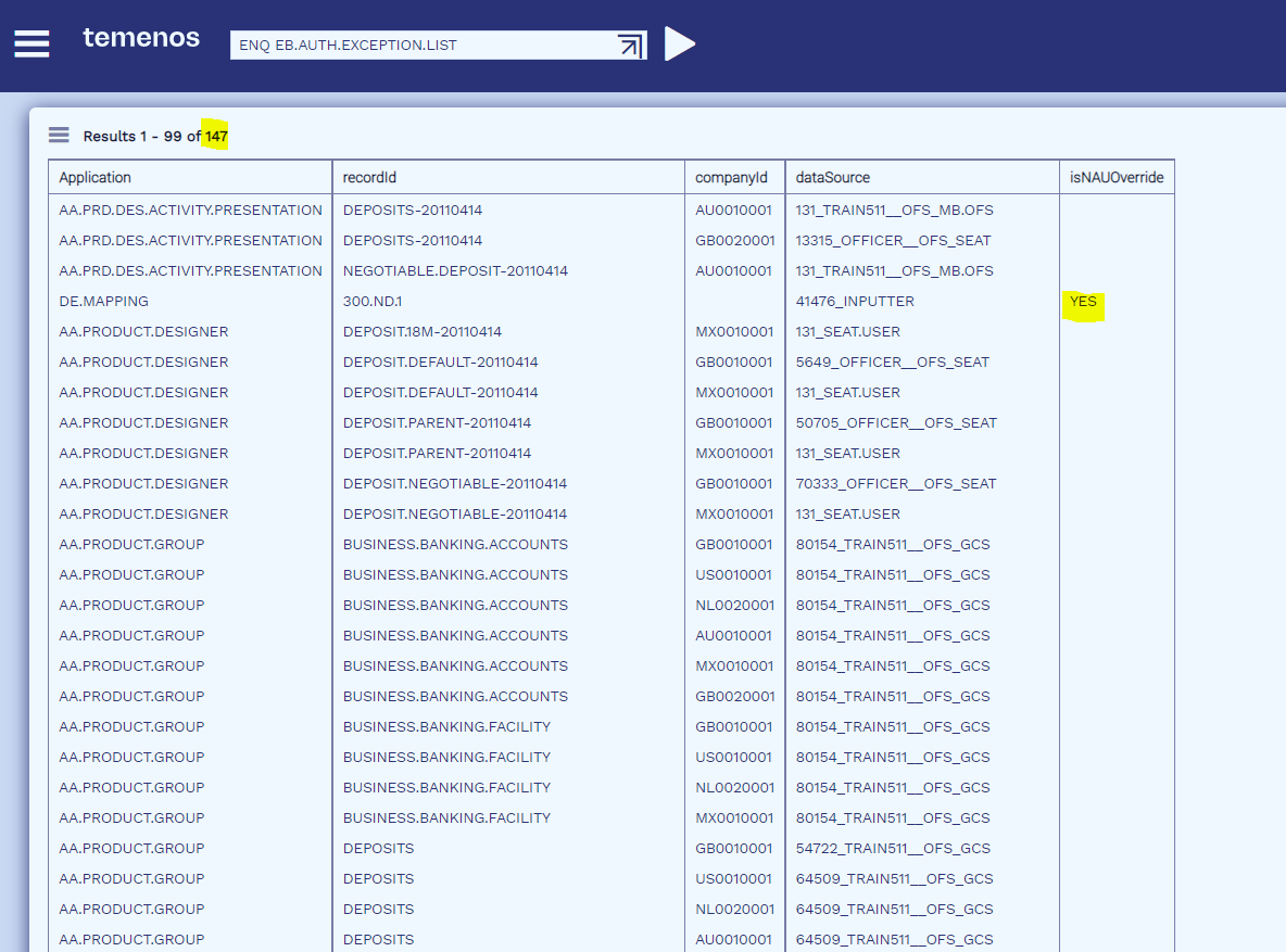 EB.AUTH.EXCEPTION.LIST 